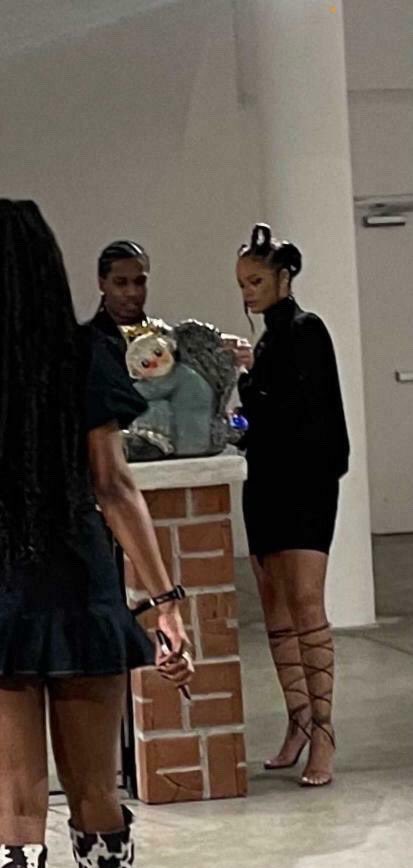 Rihanna Charts on X: Rihanna and ASAP Rocky at LV Show that paid tribute  to Virgil Abloh in Miami last night  / X