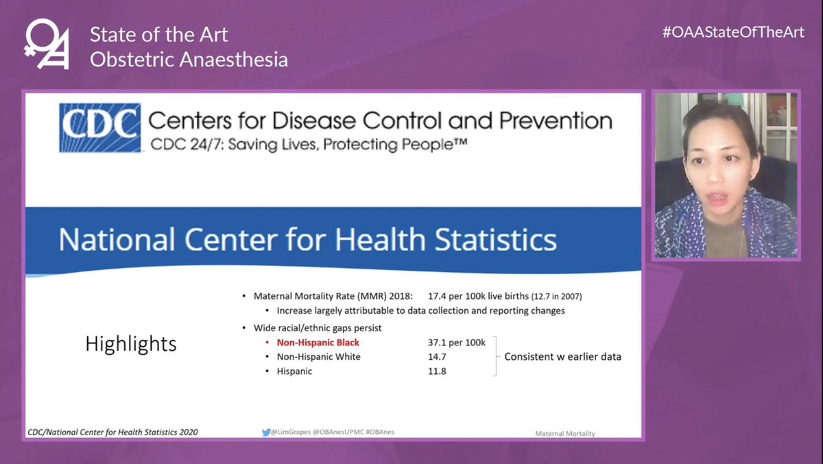 OBsleepmerchant's tweet photo. Maternal mortality is dropping but not everywhere. Racial disparity is rife, and few studies exist that address socio-economic factors (research field on its own?) The impact of #COVIDOB is hopefully less than initially predicted #OAAsota21 https://t.co/cd9lo2T4mU