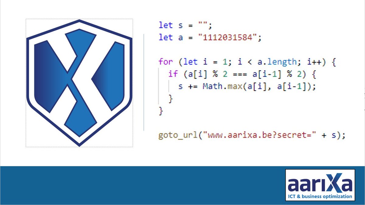 aariXa's tweet photo. Kan jij de code van aariXa kraken?   #aariXa #coding #programming #WeAreWeCareWeShare https://t.co/OdYRSBi1hI