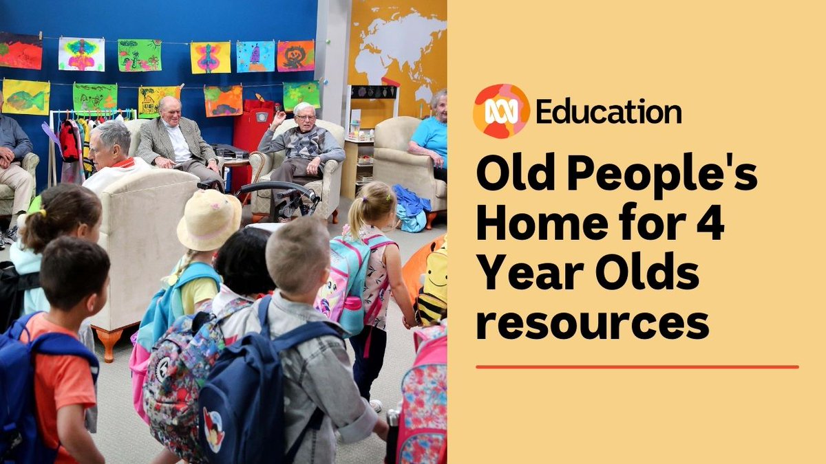 ABCEducationAU's tweet photo. Using these Old People's Home for 4 Year Olds classroom resources, discover how relationships between elderly people and children have many significant and reciprocal benefits! https://t.co/E9ki4vksDS #OldPeoplesHomeAU @TheIntergenera1 https://t.co/h2sLismX7h