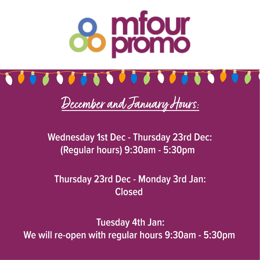 ❄️ December Opening Hours ❄️