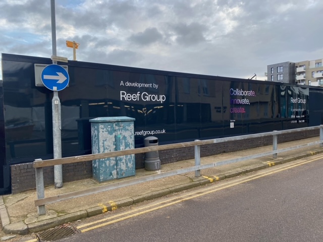We have just printed this attractive hoarding, and punctiliously fitted it in Stevenage. To show how caring we are, we applied a gloss finish to the hoarding in order to help vain people observe their own reflections. 
<a href="/OxTweets/">OxTweets</a> #graphics