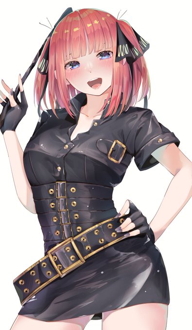 夕ウさんがTwitterに投稿した中野二乃(五等分の花嫁)のイラスト。