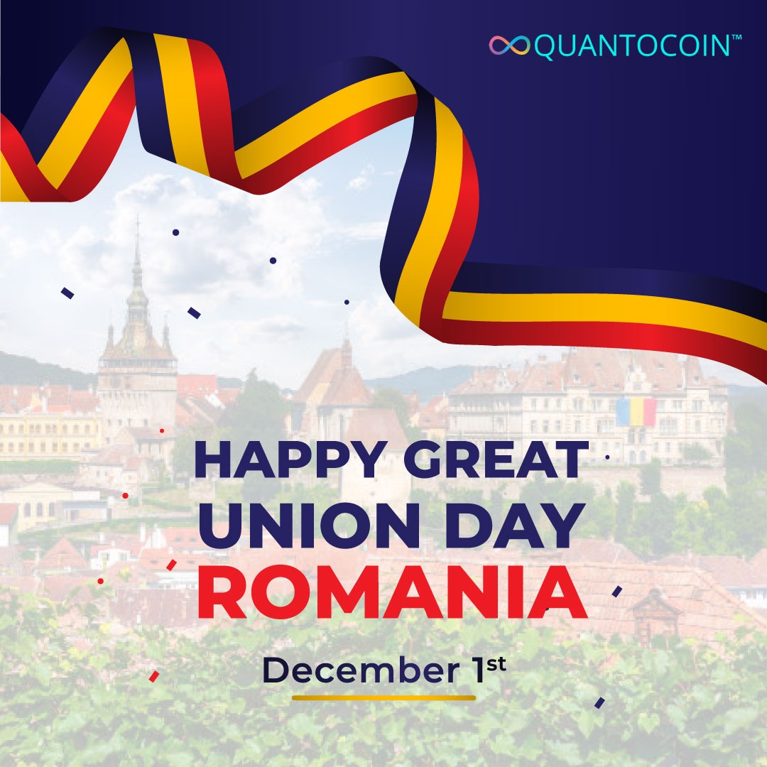 quantocoin's tweet photo. Wishing all Romania and especially our Quantocoin team a very Happy Romania Day!
Flag of RomaniaLa mulți ani, ROMÂNIA! La mulți ani, români!

#mnab #romania #mareaunire #1decembrie #ziuanationala #romania #nationalday #december1 #quantocoin  #celebration #team https://t.co/4IZUDqaGY9