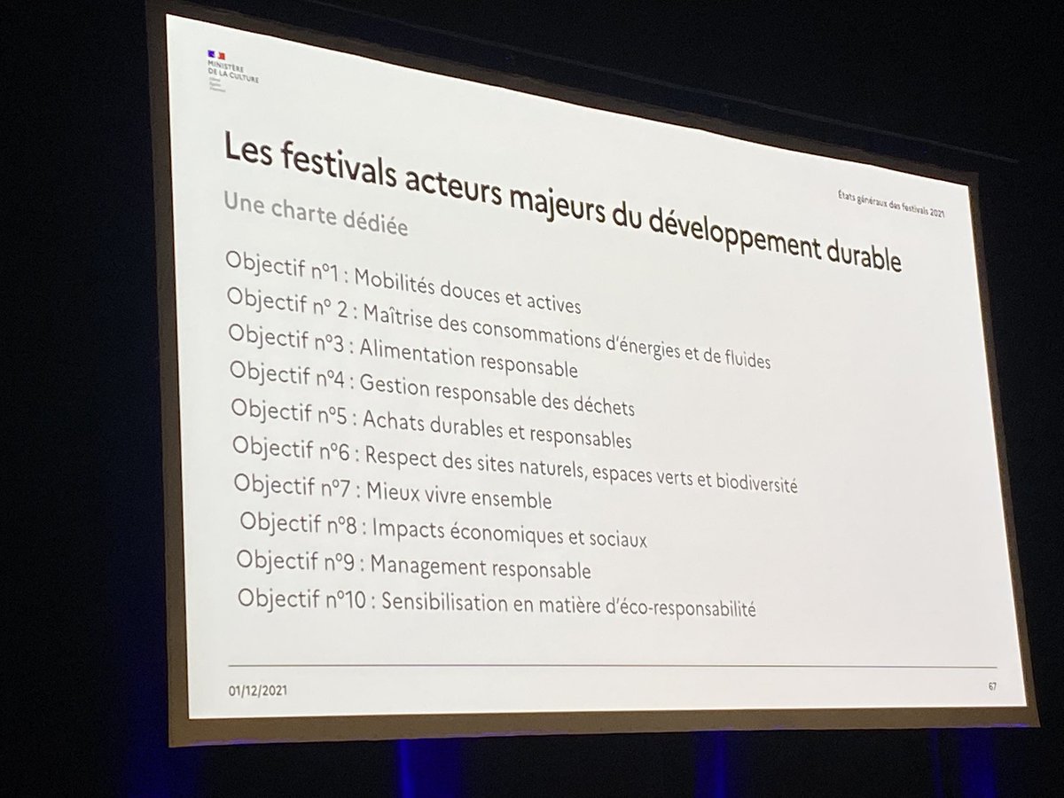 « On air », les objectifs de la charte de développement durable dévoilés par <a href="/MinistereCC/">Ministère de la Culture 🇫🇷</a>  à Toulouse #EGF <a href="/francefestivals/">France Festivals</a>