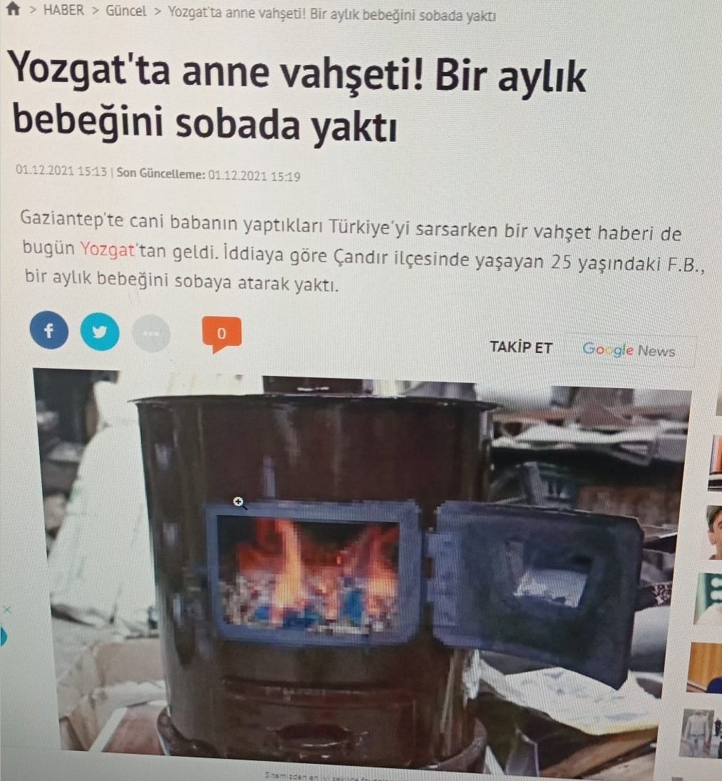 ibrahim allahverdi s tweet 1 aylik bebegi sobaya atmak kanim dondu yozgat trendsmap
