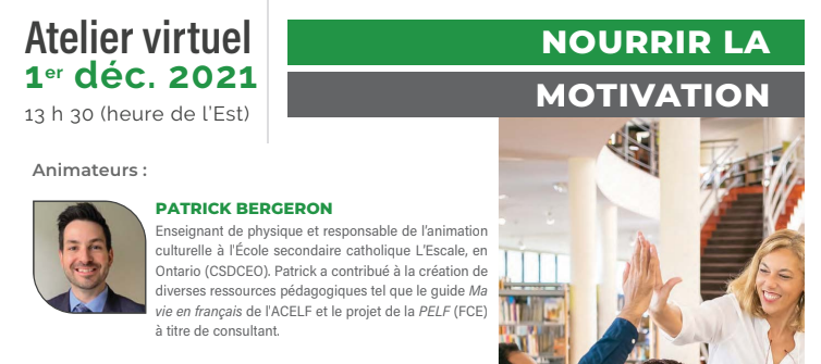 Saviez-vous que Patrick Bergeron, enseignant à <a href="/esclescale/">ESC L'Escale</a>, offre aujourd'hui un atelier intituler « Nourrir la motivation»  en partenariat avec le <a href="/FNCSF/">FNCSF</a> et le Regroupement national des directions générales de l’éducation? #CSDCEOinnovation #CSDCEOreussite #CSDCEOengagement