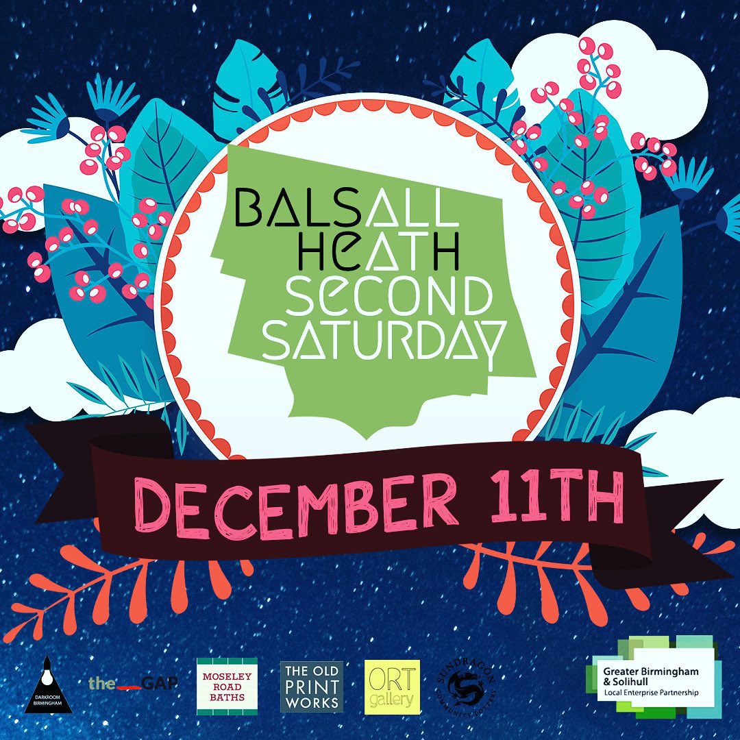 20! yes 20 events/sessions/workshops to take part in including 4 exceptional evening events for our December @bhsecondsaturday our third mini festival at the heart of Balsall Heath - visit our website for full listings. Secondsaturday.org.uk