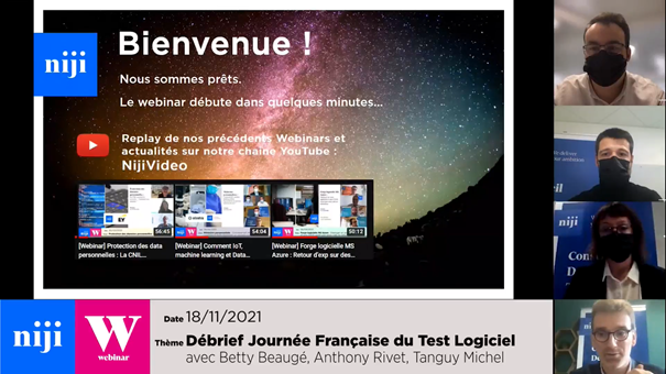 Niji_Digital's tweet photo. [WEBINAR – #Replay 🎥] Retrouvez le Debrief #JFTL 100% Niji par les experts de notre #TestingFactory avec analyse pragmatique et mises en perspectives des tendances du #test #logiciel au cœur de la transformation #digitale https://t.co/U6CRnhCjiL #CFTL  #IA https://t.co/vGu2g3RU9e