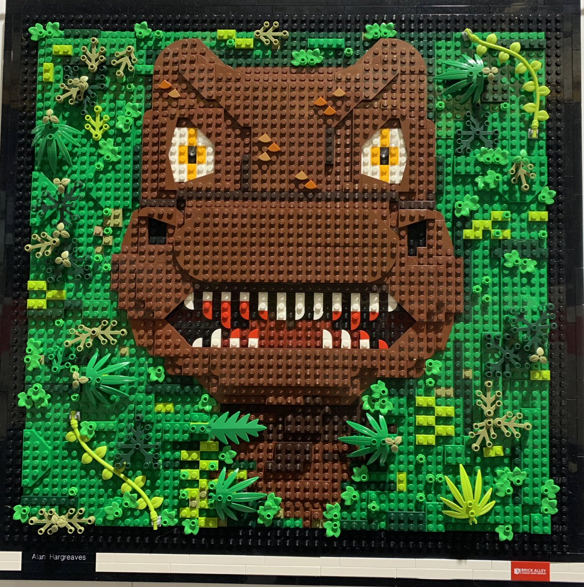 BrickAlleyLUG's tweet photo. Next in our #BrickTapestry series is Alan H’s T-Rex, 66 million years ago. 

Brick Tapestry gave members a chance to build a hisotrical milestone from LEGO bricks, from the Big Bang to the modern day. #lego #legomoc #legotrex https://t.co/WHRJzTAuZv