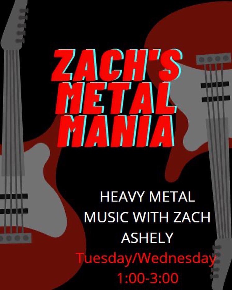 Tune in today to Zach’s Metal Mania from 1:00PM-3:00PM through 97.1FM or through the radio fx app!