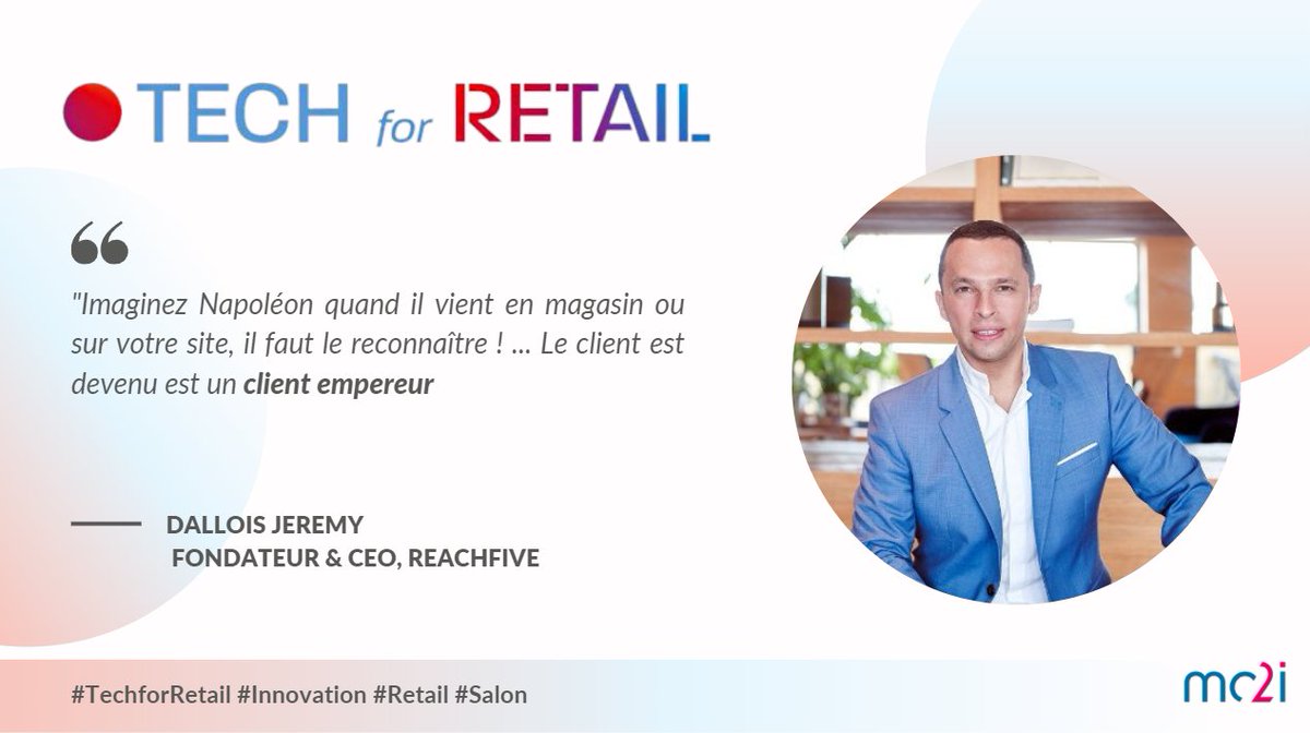 mc2i_'s tweet photo. Jérémy Dallois @ReachFive nous explique l'importance du lien entre le #consommateur et la #data @TechforRetail
#Tech4Retail #WeAreRetail #reachfive https://t.co/E58OcKuu7T