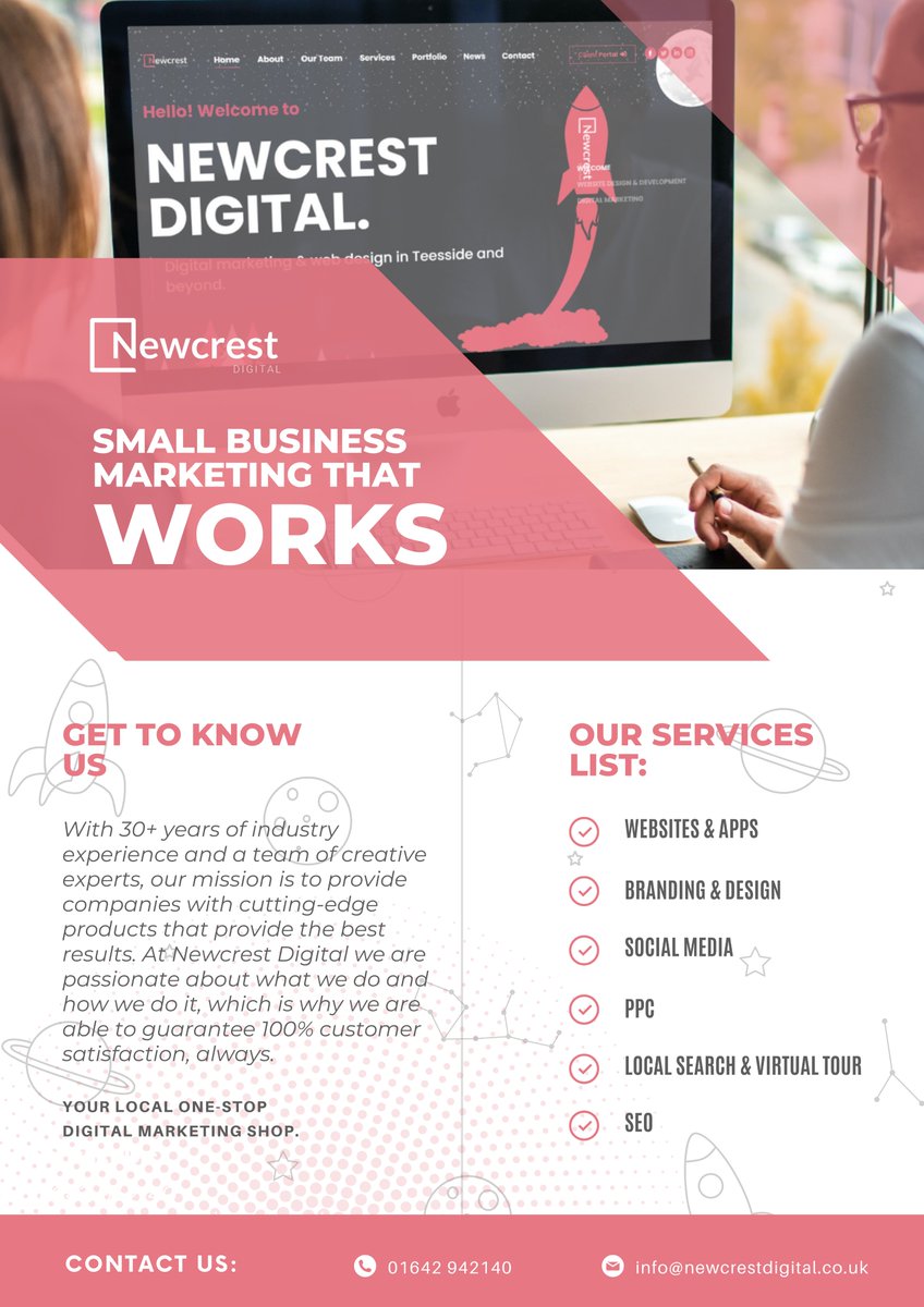 Small business marketing that works. 🚀

Visit our website today; newcrestdigital.co.uk