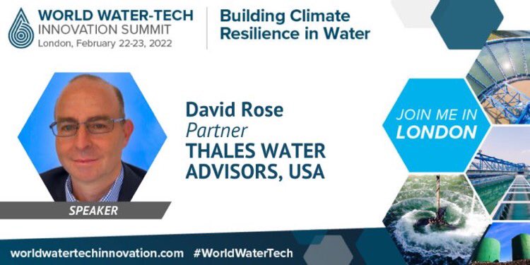 I’m excited to join the World Water-Tech Innovation Summit in London (February 22-23, 2022) with 400+ utilities, regulators, engineering firms, technology giants, start-ups, and investors. Join my panel discussion. 
#WorldWaterTech #waterinnovation