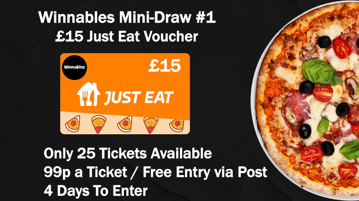 WinnablesUK's tweet photo. We've also launched our first ever #MiniDraw for a £15 #JustEat Voucher! 😋🍔🍟🍕
Give the gift of food this Christmas, or just treat yourself 😉 But hurry there's only 4 days to enter! ⏰
Enter now via the #Winnables website: https://t.co/e8p3f6yj06
Good Luck! 🥳🎉 https://t.co/H8inhSBeJK