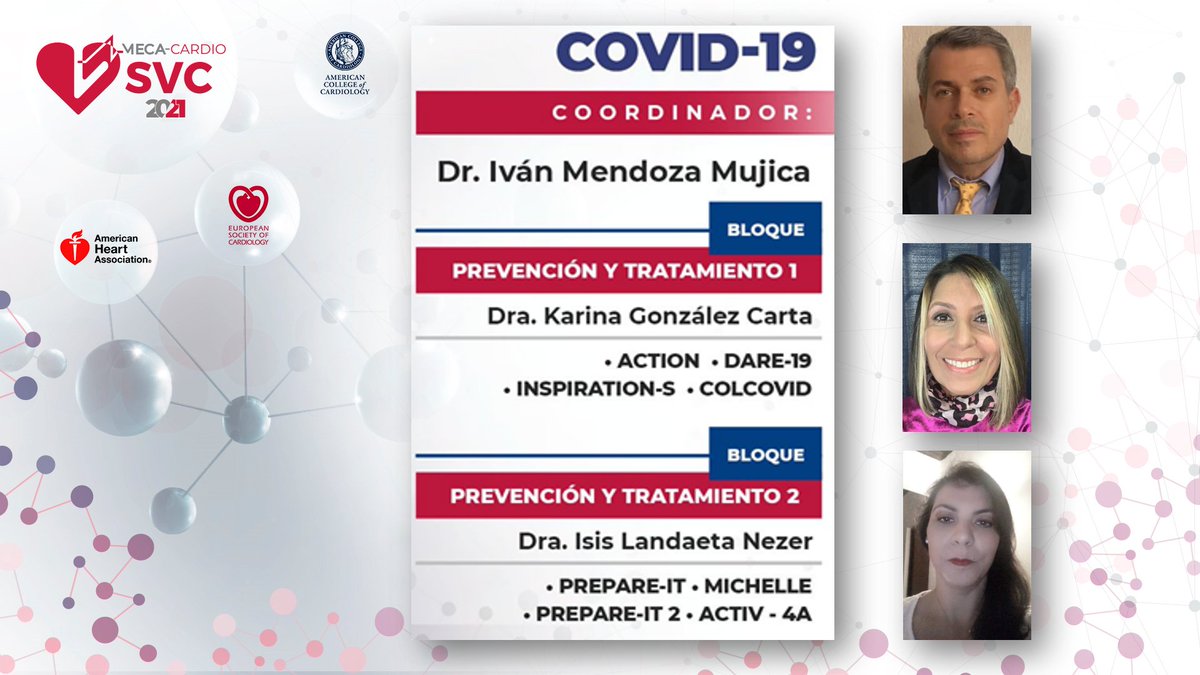 jjamaro's tweet photo. #MECA21
Hoy comienza el MECA21 de la @CardiologiaSVC 
DÍA 1: 4 secciones (9 bloques - 31 estudios) 
1- #COVID19
2- #Infarto de Miocardio
3- #Antiplaquetarios en EAC 
4- #InsuficienciaCardíaca 
Regístrese👉https://t.co/mN9l22s3zI
@torresviera @mencardio @Lguevaramath @emartinezgmg https://t.co/zK4TqWqY0a