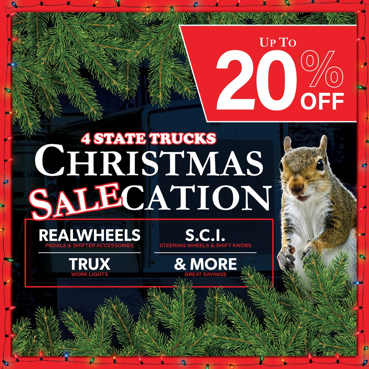 4StateTrucks's tweet photo. December is here which means new Steals & Deals! Shop now @ https://t.co/jELKcLqpAE Sale Ends 12/31/2021 @ 11:59 PM CST
#4StateTrucks #ChromeShopMafia #chrome #chromeshop #customtrucks #semitrucks #trucking #bigrig #diesel #RealWheelsCorp #Truxaccessories #OutlawTrucksCalendar https://t.co/cY4v86QtAw