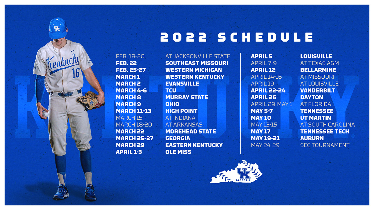 Auburn Baseball Schedule 2022 Kentucky Baseball On Twitter: "🚨 The 2022 Schedule Is Here! 🚨 36 Games At  Kentucky Proud Park - Including Weekend Series With Tcu, Georgia, Ole Miss,  Vanderbilt, Tennessee And Auburn - Highlight