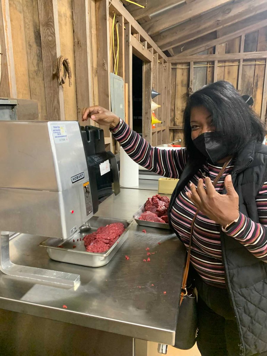 Veronic00304139's tweet photo. I am so proud that I learned how to make cubed deer meat and how to operate the machine! https://t.co/1UgC5Ix2pl