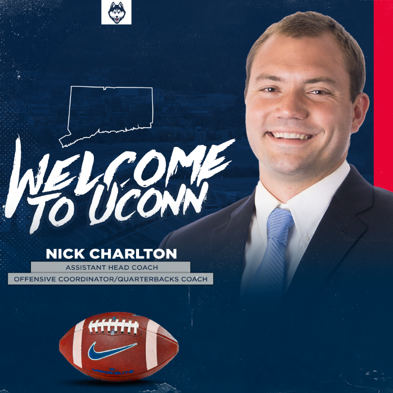 UConnFootball's tweet photo. Welcome to UConn, @Coach_Charlton!