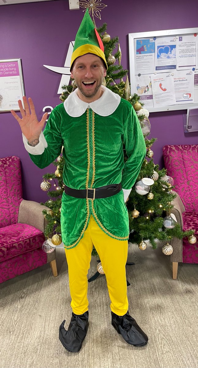 Palmersdene's tweet photo. #Buddy the Elf is #working @Palmersdene #raisingmoney #forresidents #happychristmas https://t.co/6YiEuY1CBW