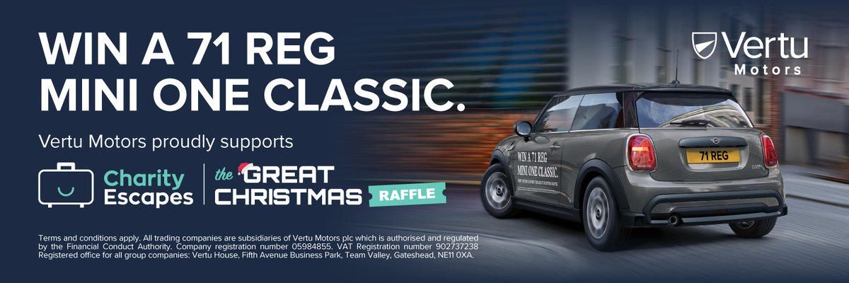 _4Louis's tweet photo. Win a 71 Reg Mini One Classic Car

We are taking part in the #GreatChristmasRaffle. £5 will get you 5 entries in to this amazing raffle while also supporting 4Louis. Just select 4Louis as your chosen charity on check out. #VertuMotors #4Louis

https://t.co/I5YGr4JDQ1 https://t.co/TsS9hUnB96