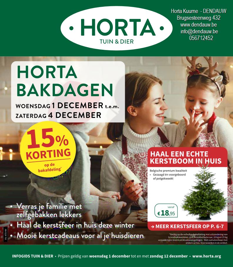 hortadendauw's tweet photo. #Infogids Horta Tuin & Dier nr.11 2021
#HortaBakdagen
Verras je #familie met #zelfgebakken lekkers
Haal de #kerstsfeer in huis deze #winter
Mooie #kerstcadeaus voor al je #huisdieren
Prijzen geldig v. woensdag 1 tem zondag 12 #december
https://t.co/W6Epsi105W https://t.co/Cq2ZxcR8Q0