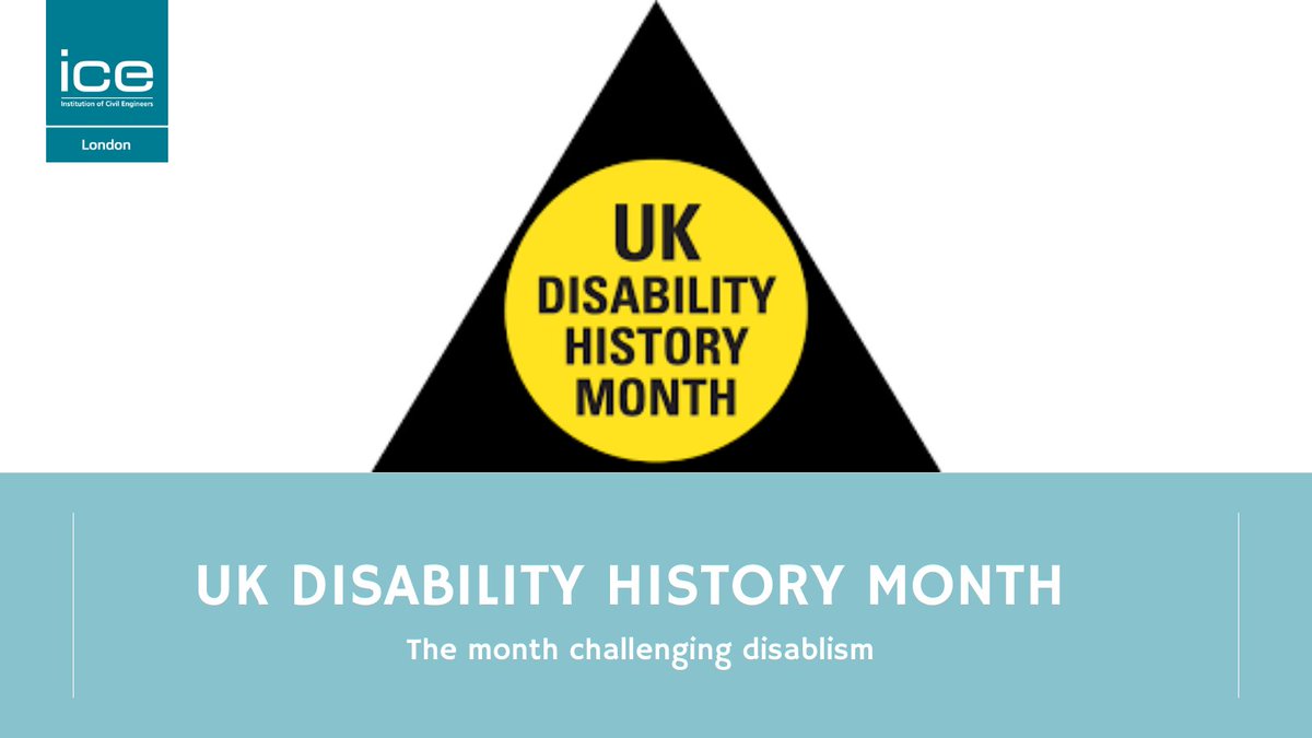 ICE_London's tweet photo. UK Disability History Month is here!
The month is dedicated to celebrate the lives of Disabled People and equality.
During #udhm we'll be sharing amazing career stories & how we can better support engineers with disabilities.
#disbailitymonth #hiddenimpairments https://t.co/lLmUWgYiKn