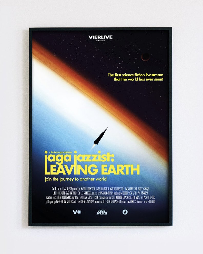 🚀One week left until our livestream concert! We celebrate with these SIGNED limited edition poster prints. Only available now for 48 hours, so be sure to grab one before it's too late!
--&gt; vier.live/act/jaga-jazzi…
