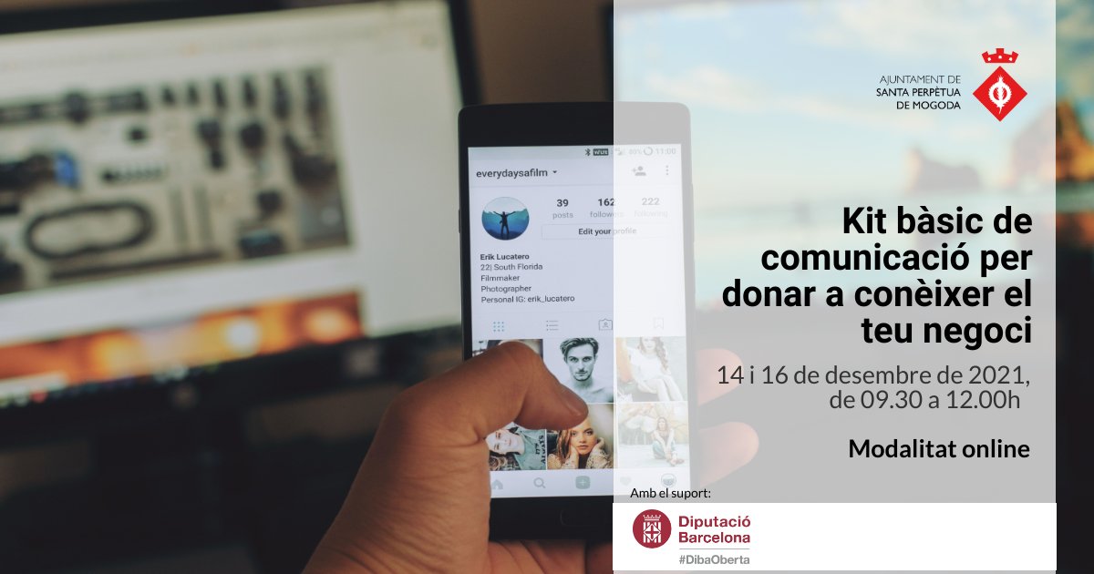 pespm's tweet photo. 14 i 16 desembre | Kit bàsic de comunicació per donar a conèixer el teu negoci. Inscripcions: https://t.co/nXMzvG3cCE #Formació #Reculldiba #EmpresaSPM https://t.co/KogFSlWVcd