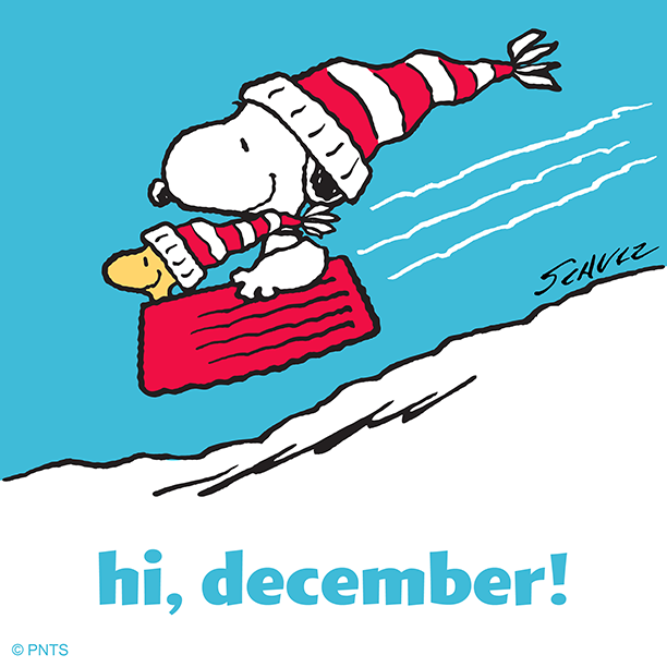PEANUTS on Twitter "Hello, December! https//t.co/Knhejw62Qn" / Twitter