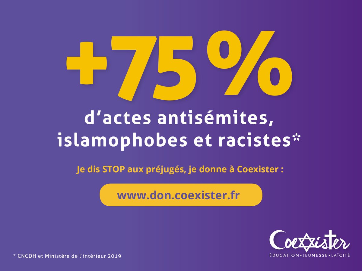 🤝 Vous aussi, dites stop aux préjugés, faites un don à Coexister : don.coexister.fr