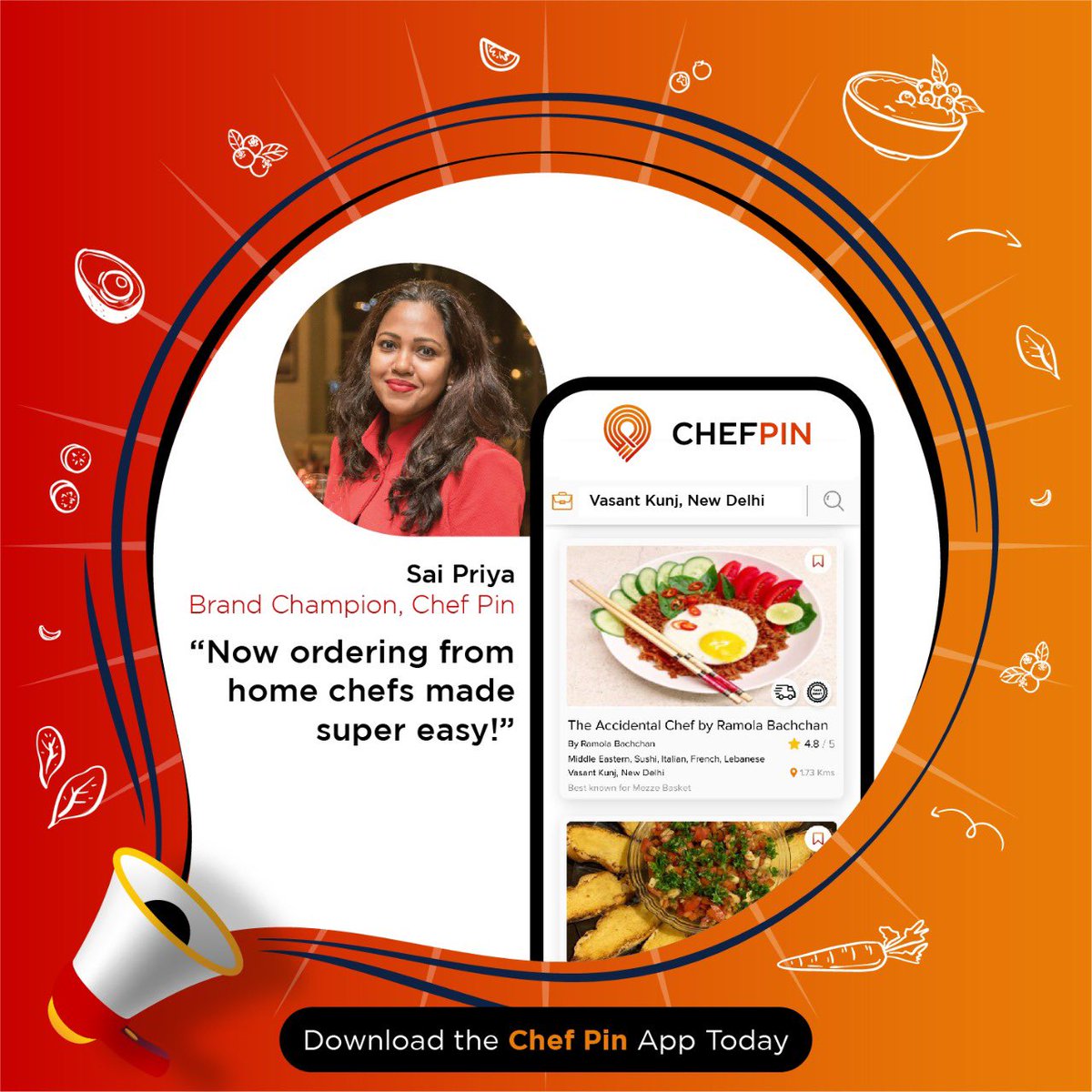 Hop on the roller coaster of taste with Chef Pin.

Use coupon code CHEFPIN200 and get Rs200 off on your first order.

Download the app using the link: onelink.to/cnpsf3

#HomeFood #HomeMade #AppLaunch #App #ChefPin