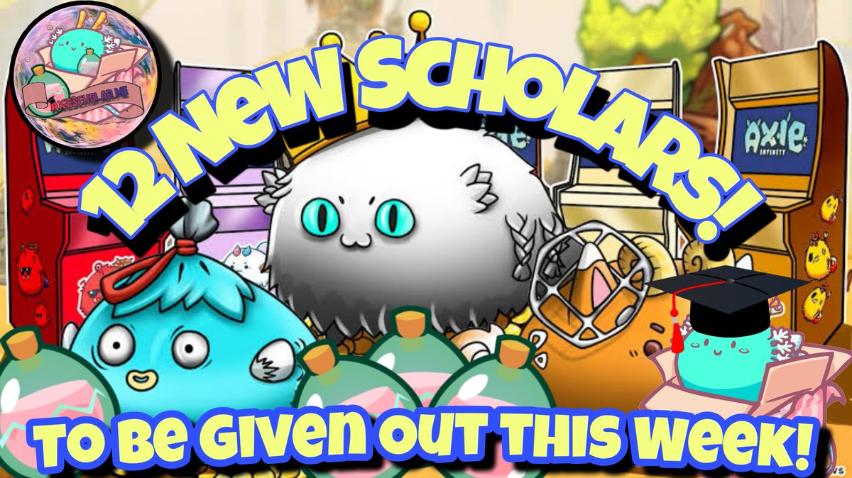 MetaverseSCH's tweet photo. 12 more scholarships will be given out again early next week! Join our discord server and submit your application now! https://t.co/quO95gLPD4
#AxieScholarship #AxieScholar #AxieInifinty https://t.co/qQv6v2Maey