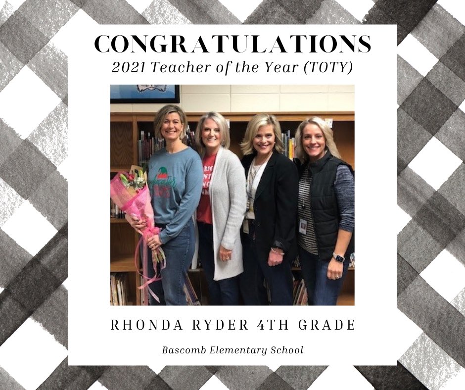 Mrs. Rhonda Ryder, our Teacher of the year!