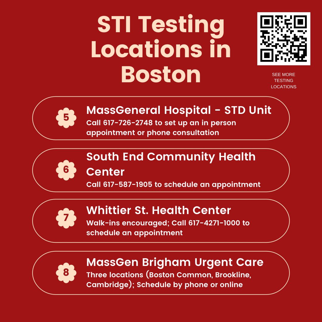 Today is World Aids Day. Here are some resources in the Boston area for getting tested for STIs. See more testing locations here: studentlife.northeastern.edu/open/resources…