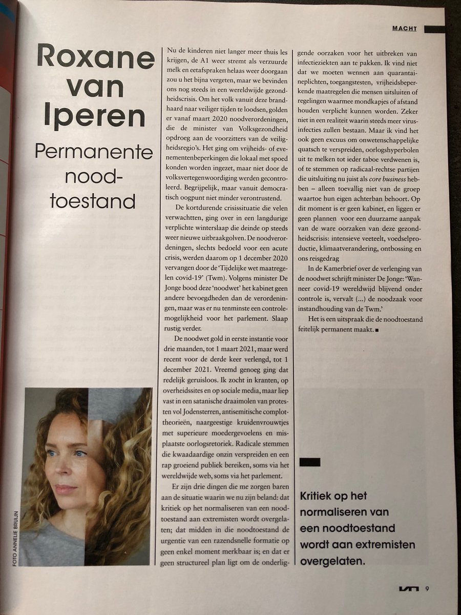 Vandaag gaat de 4e verlenging van de Corona ‘noodwet’ (Twm) in, De Jonge acht een 5e verlenging reëel. Er is geen kabinet of een duurzaam plan van aanpak. Op veel fronten wordt hier een noodtoestand genormaliseerd.