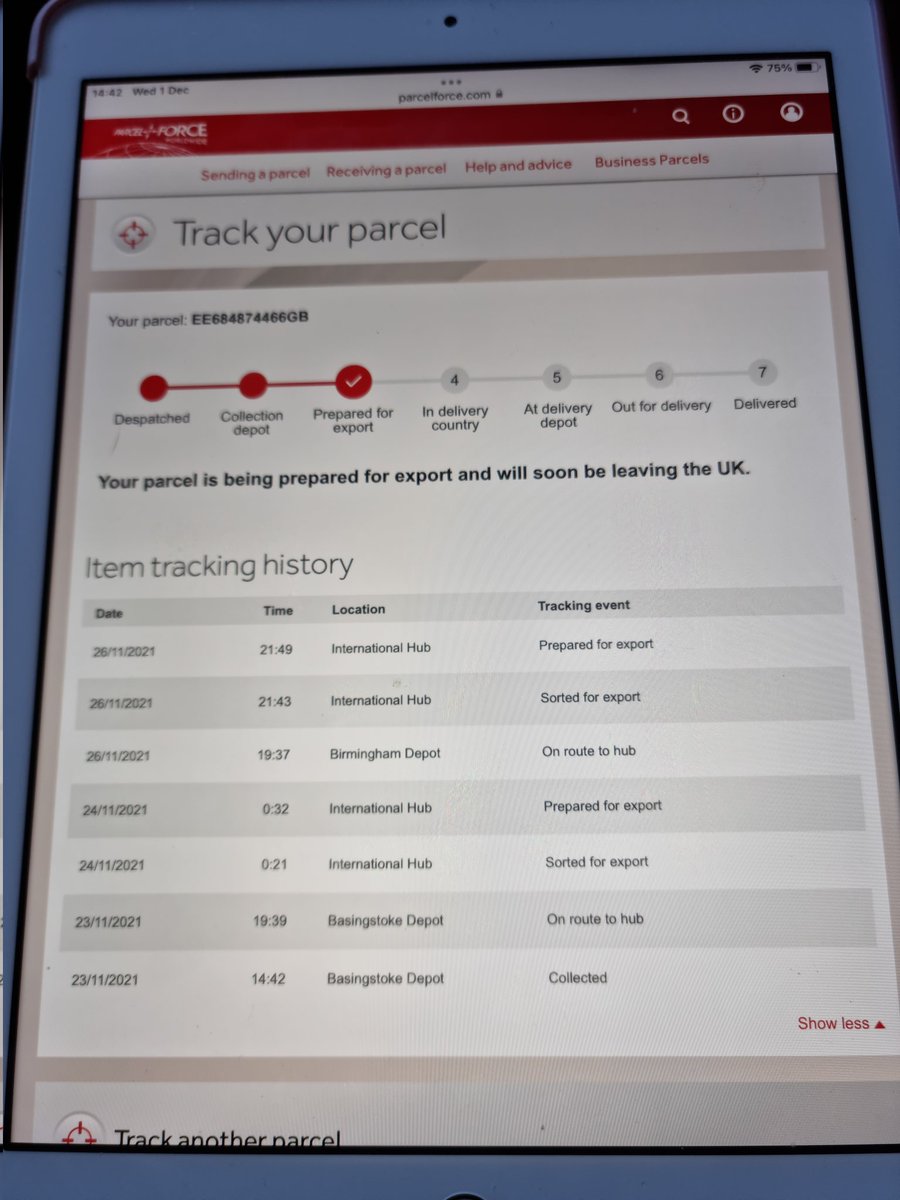 AnnPog21's tweet image. #notexpress #donotuse #parcelforce how many international hubs does one parcel need to go through? How long does it take to get it on a plane? Money taken under false pretences then blamed on covid and brexit. #Disgraceful #poorexcuses