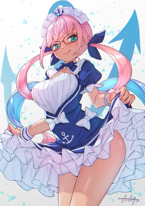 クライアントさんのキャラがとある人のコスプレしてる絵描いた! 