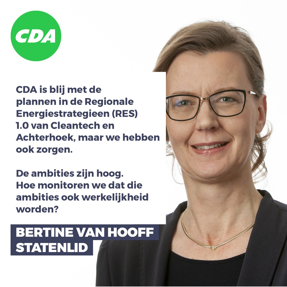 De RES 1.0 van Cleantech en Achterhoek. Onze <a href="/BertinevanHooff/">Bertine Van Hooff</a>: "de ambitie is hoog. Hoe monitoren we dat die ambities ook werkelijkheid worden?"  #psgld
samenvoorgelderland.nl/nieuws/cda-mon…