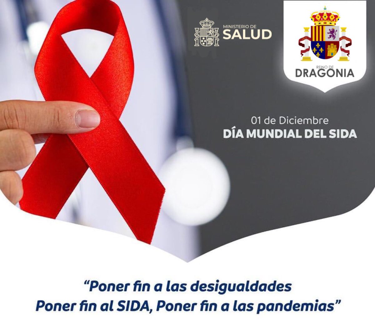 Hoy conmemoramos el día mundial de la lucha contra el VIH/SIDA. Es momento de que todos nos sensibilicemos e informemos sobre esta enfermedad, terminar con los tabúes que incitan a la discriminación de personas con este padecimiento, asimismo es importante hacer conciencia.