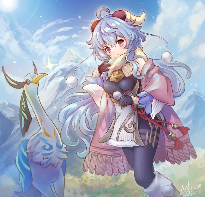 甘雨ちゃんお誕生日おめでとう!! たまには仕事を一休みしてモンドの方にも遊びに来てほしいな～。 #原神 #GenshinImpact #甘雨生誕祭2021 #Ganyu 