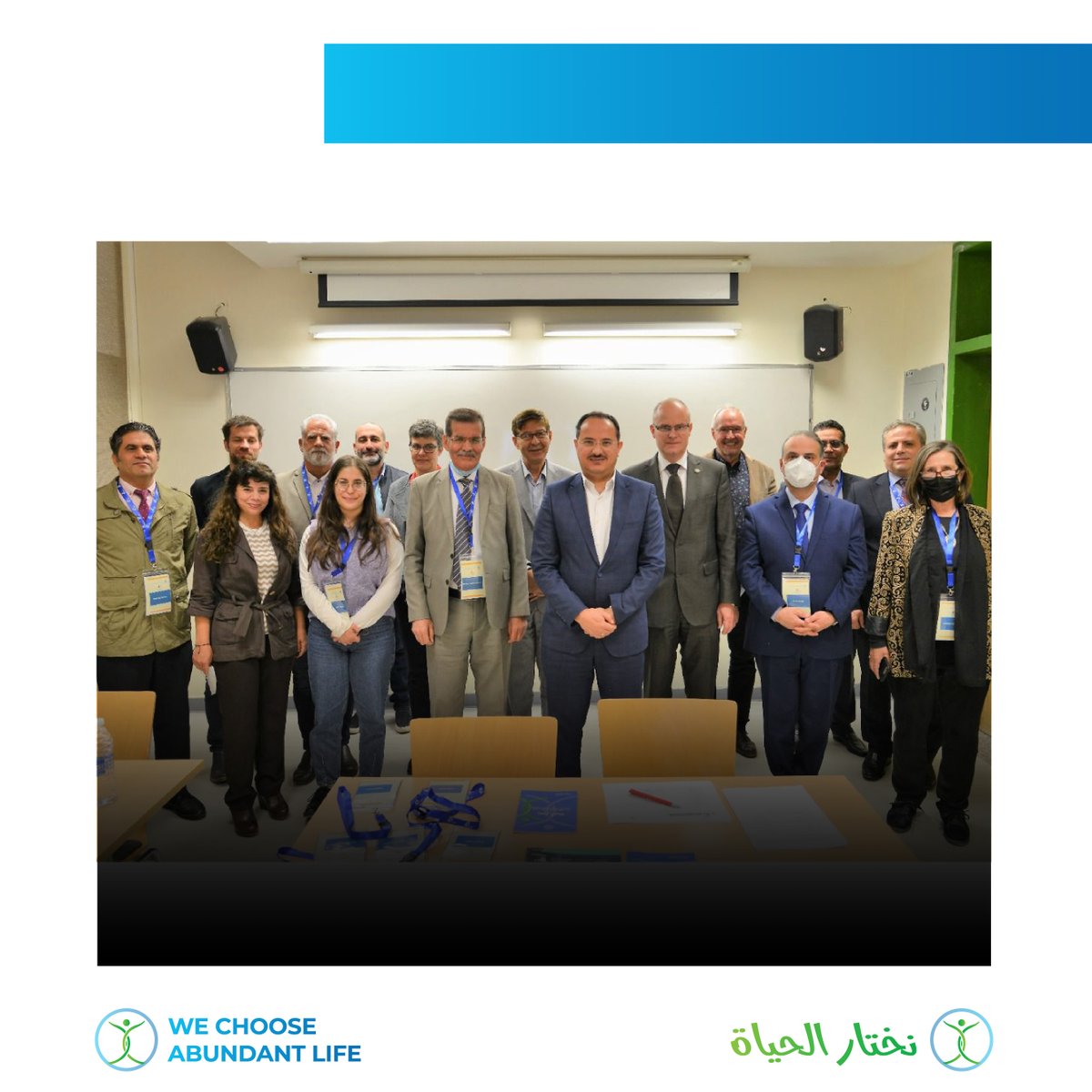 nakhtaralhayat's tweet photo. The Christians in the Middle East: from #Minoritism to a #Productive_Citizenship, @ZiadElSayegh1 
and  Reverend Georges Kopti (Jordan context) intervening at @GJUniversity with @HumboldtUni reflecting the Choices and Policies of #WeChooseAbundantLife https://t.co/NxxpFgr8bX