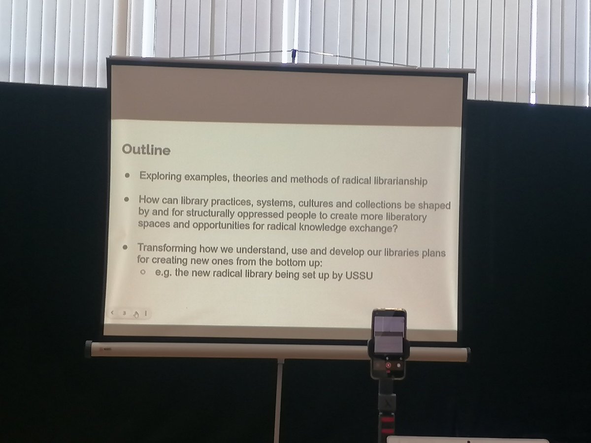 sussexucu's tweet photo. @DrAliceCorble talking about her history and practise of radical librarianship both in London and in Sussex. How can we use library systems, cultures and collections and shape them by and for oppressed people? https://t.co/pShu3OgVV2