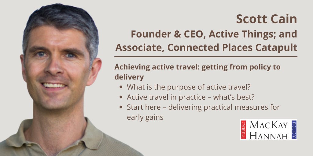 Webinar - Delivering active travel in a changed world - featuring Scott Cain <a href="/doactivethings/">Active Things</a> <a href="/CPCatapult/">Connected Places Catapult</a> 

Also with @PathsforAll <a href="/LovetoRide_/">Love to Ride</a> <a href="/CGI_UKNEWS/">CGI UK</a> &amp; <a href="/QMUniversity/">QueenMargaretUni</a> 

Info: bit.ly/3mZKiXu
When: 18th January 2022
Cost: £45 - get 3 for 2