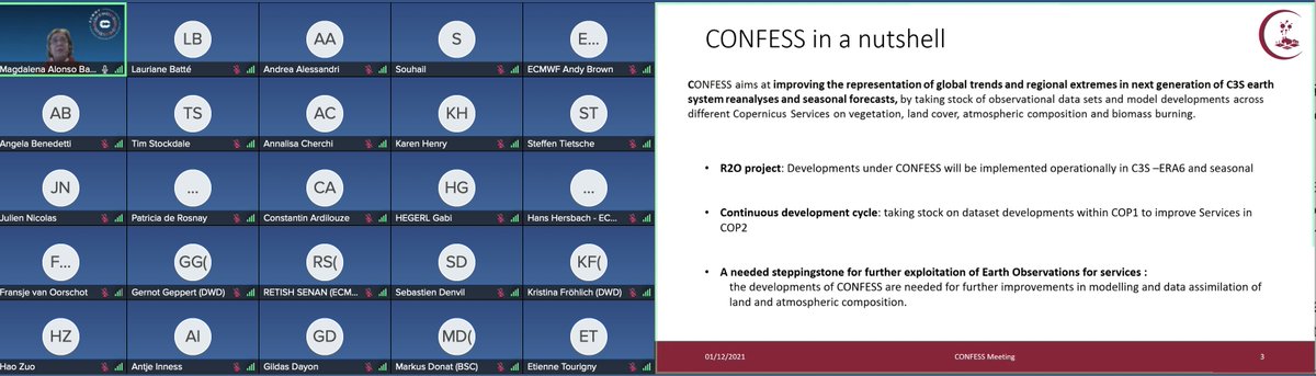 gpbalsamo's tweet photo. The #CONFESS project General Assembly hosted a very informative initial session on #C3S &amp; #CAMS reanalyses @ECMWF @CopernicusECMWF and described very well the needs of consistent complete convenient forcing. Now it is time for work-package progress. More👉 https://t.co/5ODyUf5Ykm https://t.co/1tMG9Cdpnz