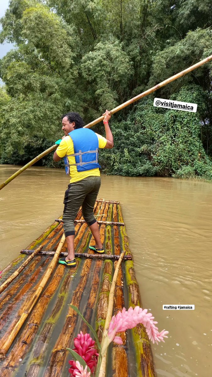 marmadden's tweet photo. I recently had the opportunity to fall in love with #Jamaica again. Can't seem to get enough. Here i am rafting on the Martha Brae River in the parish of Trelawny. #visitjamaica #rafting #Jamaica #fun #bamboo #jtb #love #Colours https://t.co/nfxlQtkocz