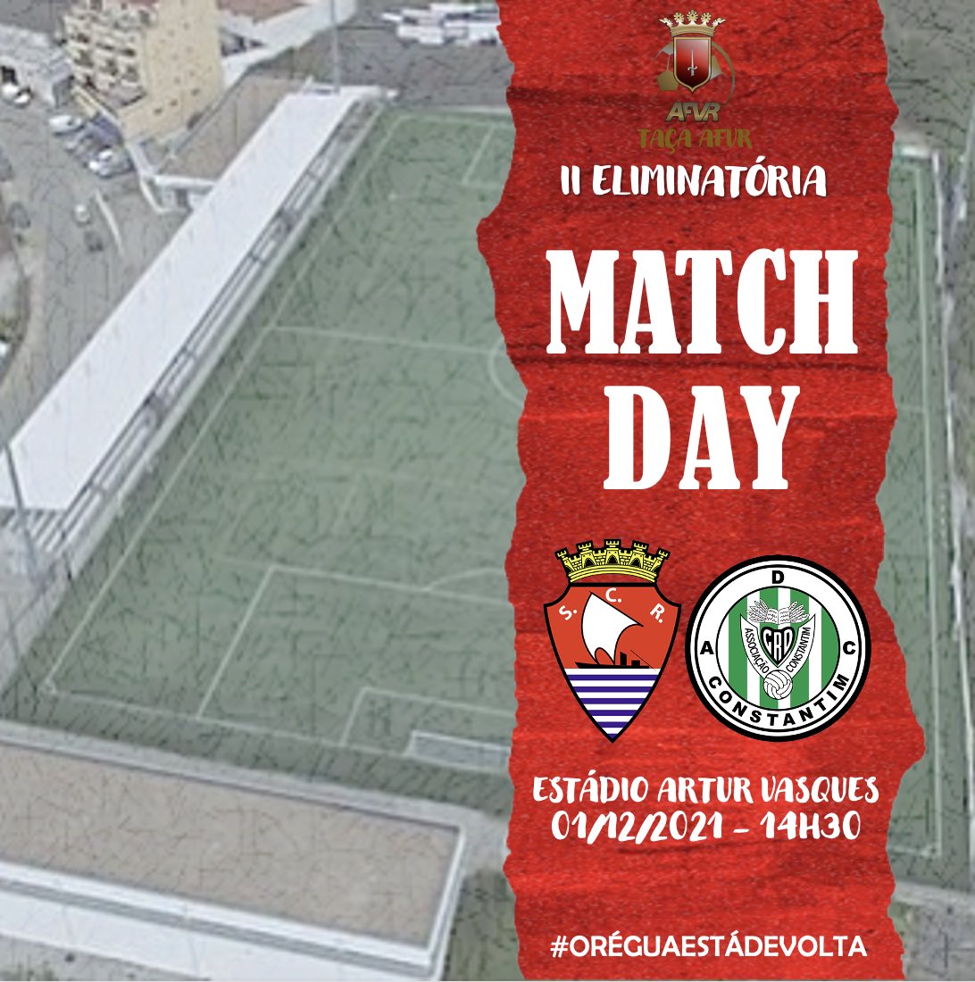sportcluberegua's tweet photo. 𝘿𝙄𝘼 𝘿𝙀 𝙍𝙀𝙂𝙐𝘼 🔴⚪️
SC RÉGUA 🆚 ADC CONSTANTIM
🏆 Tsça AFVR - II Eliminatória
🏟 Estádio Artur Vasques
🗓 01/12/2021 (Quarta-Feira)
⌚️ 14H30
#SCRADCC #TaçaAFVR #ORéguaEstáDeVolta #SportClubeDaRégua #PeloRéguaTudo 🔴⚪️ https://t.co/kNADV2a4y9