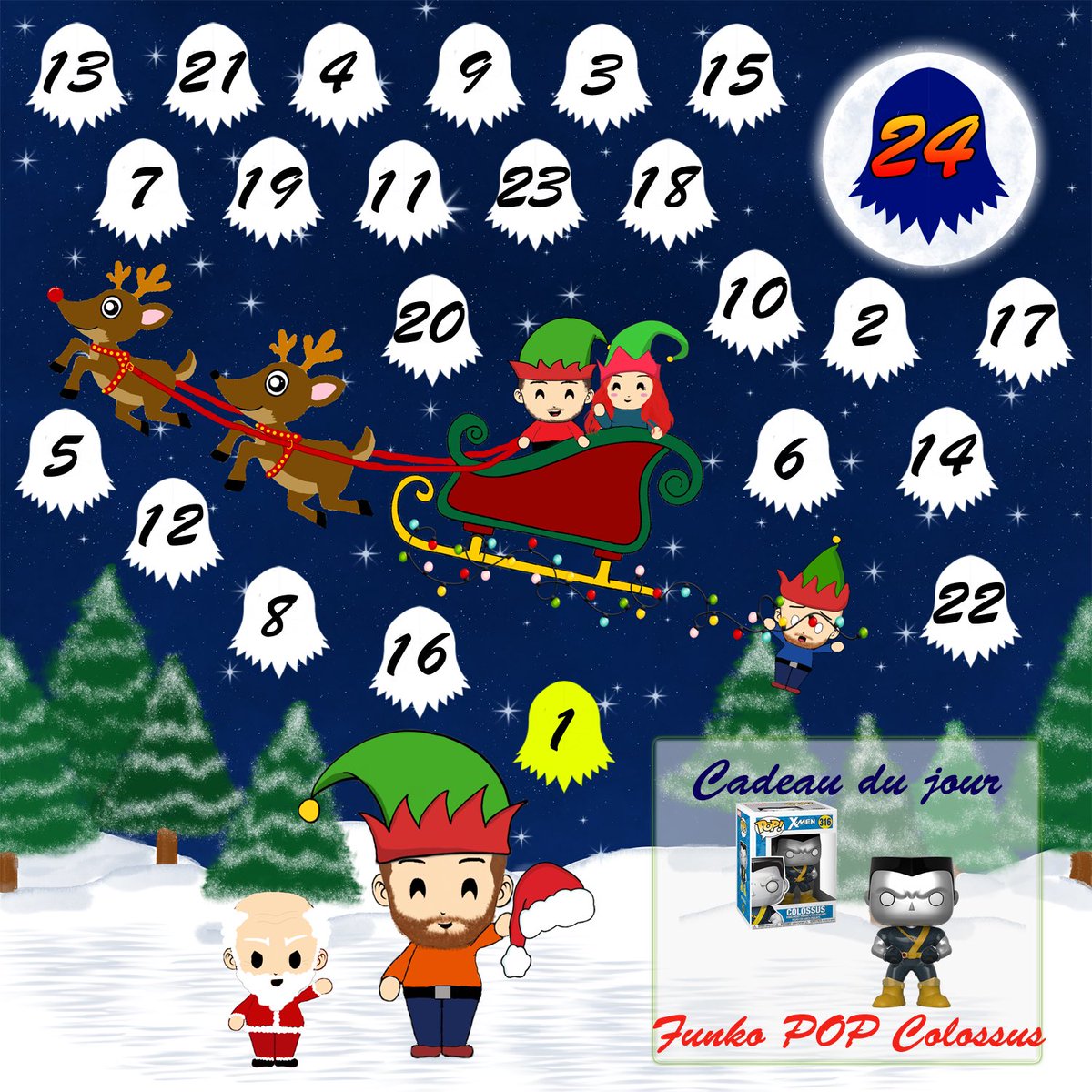 TheNiceGeek06's tweet photo. 📅 JOUR 1 #CalendrierdelAvent 🦅

🎄 Aujourd’hui 1er Décembre, nous vous invitons à participer pour tenter de gagner :
- La #FunkoPop #XMen #Colossus !

➡️ Ça se passe ici :
https://t.co/gq4VPr6EZ1

#Marvel #Noël https://t.co/pKxR4RbIsL