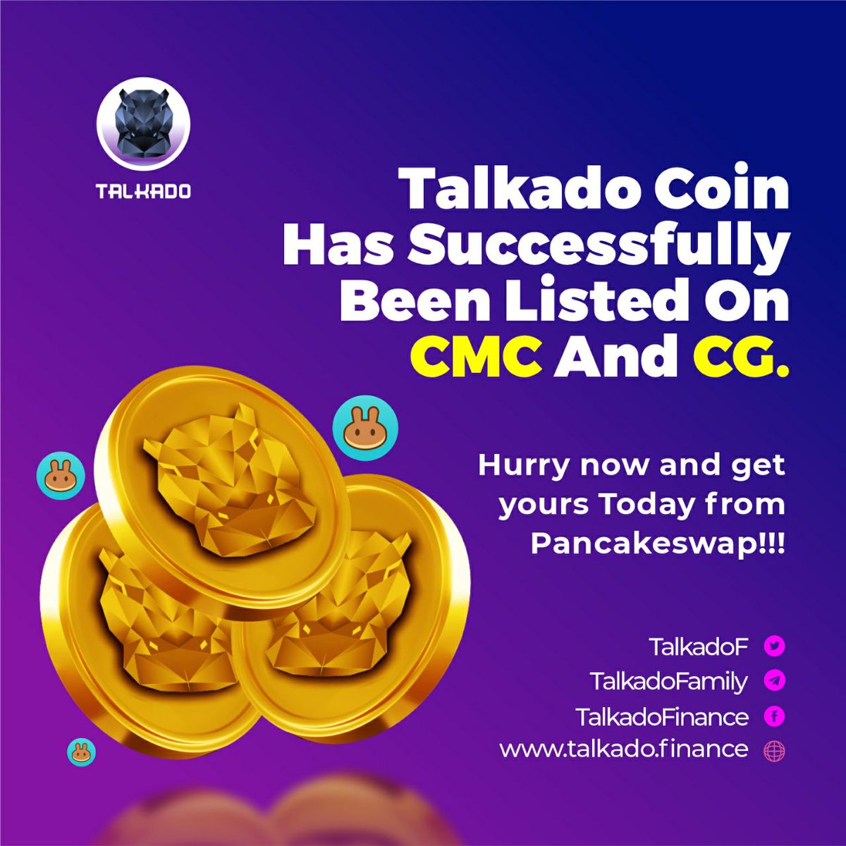 TalkadoF's tweet photo. 🔥TALKADO LIVE ON CMC &amp; CG 🔥

✅Talkado keeps making giant strides in the crypto market. Talkado is officially listed on Coin marketcap (CMC) &amp; Coin gecko (CG) 💯

👉 COINMARKETCAP
https://t.co/gVWfhLjqTM

👉 COINGECKO
https://t.co/fnF4G19hzo

$TALK #Talkado #TALK #CoinMarketCap https://t.co/hCuu4qaAay